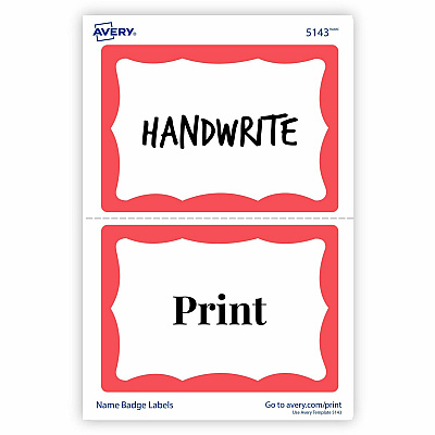 Avery Border Print or Write Name Tags (AVE5143)
