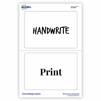 Avery Print or Write Name Badge Labels (AVE5147)