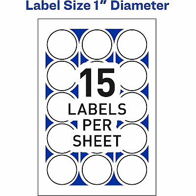 Avery Avery Printable Mailing Seals, Clear, 1" Diameter, 480 Labels (5248) (AVE05248)