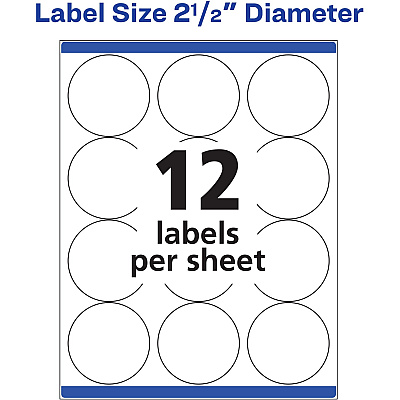 Avery Round High Visibility Labels (AVE5294)