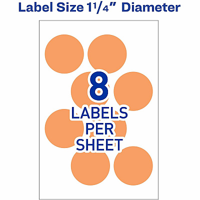 Avery 1-1/4" Color-Coding Labels (AVE05476)