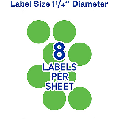 Avery 1-1/4" Color-Coding Labels (AVE05498)
