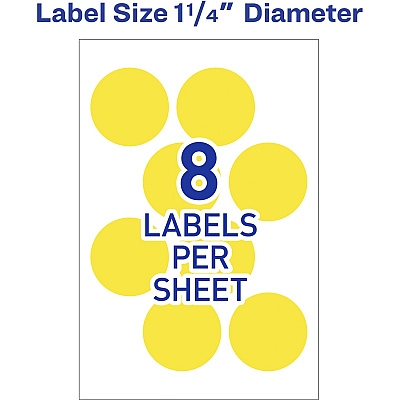 Avery 1-1/4" Color-Coding Labels (AVE05499)