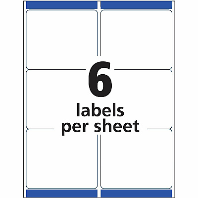 Avery Avery Clear Shipping Labels, Sure Feed, 3-1/3" x 4" 300 Labels (15664)