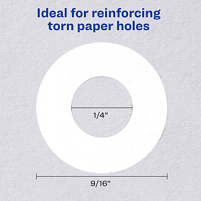Avery Hole Reinforcement Label Rings (AVE05721)