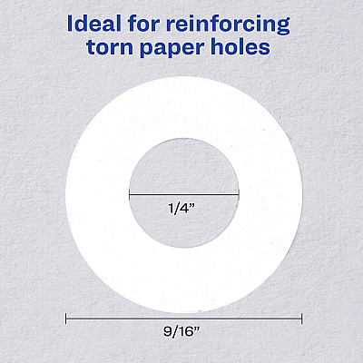 Avery White Self-Adhesive Reinforcement Labels (AVE05729)