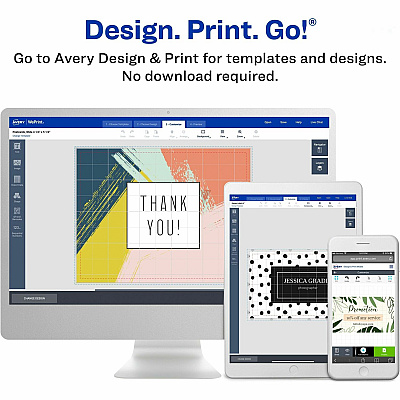 Avery(R) Printable Postcards with Sure Feed Technology, 4" x 6" , White, 80 Blank Postcards for Laser Printers (AVE5889)