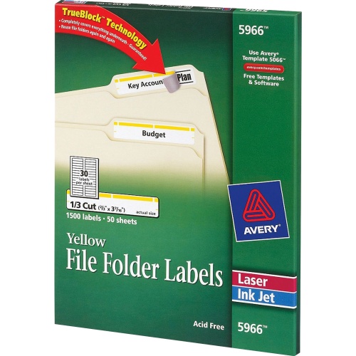 Avery TrueBlock File Folder Labels (5966)