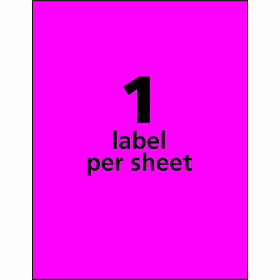 Avery Assorted Neon Shipping Labels, 8-1/2" x 11" , 15 Labels (AVE5975)