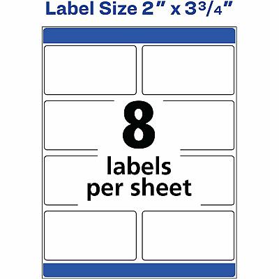 Avery Shipping Labels, Sure Feed, 2" x 3-3/4" , 200 Labels (AVE6873)