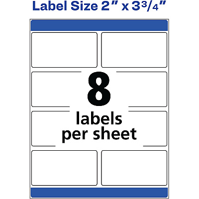 Avery Shipping Labels, Sure Feed, 2" x 3-3/4" , 200 Labels (AVE6873)