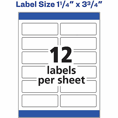 Avery Print to the Edge Shipping Label 1-1/4"x3-3/4" 300 Labels (AVE6879)