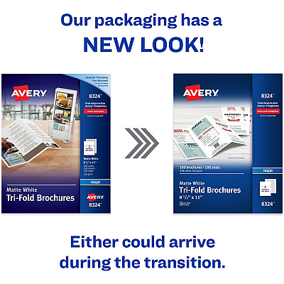 Avery Tri-Fold Brochures - 2-Sided Printing (AVE8324)
