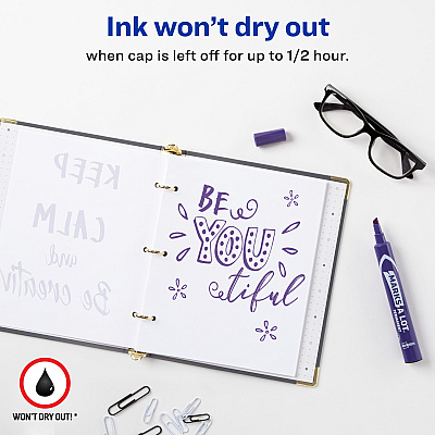 Avery Large Desk-Style Permanent Markers (AVE08884)