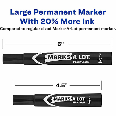 Avery Marks A Lot Permanent Markers - Large Desk-Style Size (AVE08888)