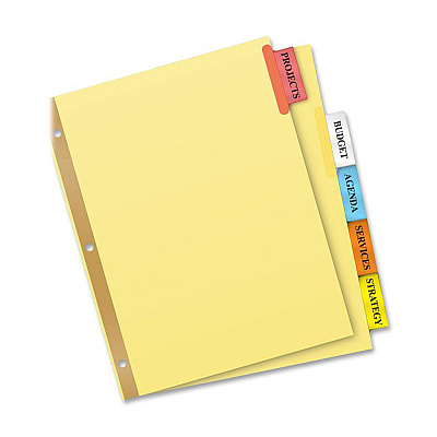 Avery Big Tab Insertable Dividers - Reinforced Gold Edge (AVE11109)