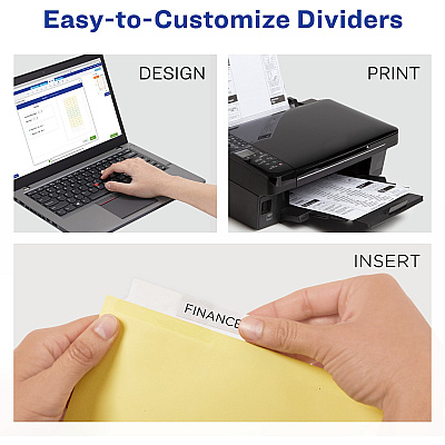 Avery Big Tab Insertable Dividers - Reinforced Gold Edge (AVE11110)