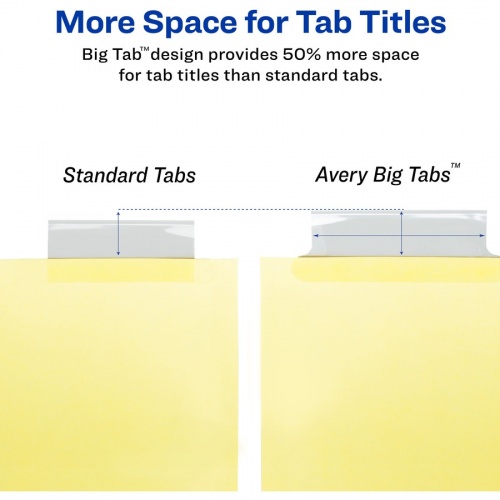 Avery Big Tab Insertable Dividers - Reinforced Gold Edge (11110)