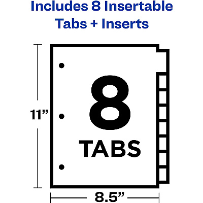 Avery Big Tab Insertable Dividers - Reinforced Gold Edge (AVE11111)