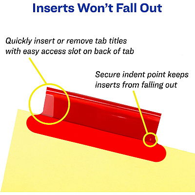 Avery Big Tab Insertable Dividers - Reinforced Gold Edge (AVE11111)
