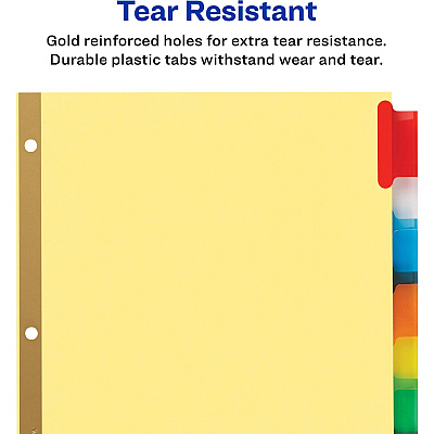 Avery Big Tab Insertable Dividers - Reinforced Gold Edge (AVE11111)