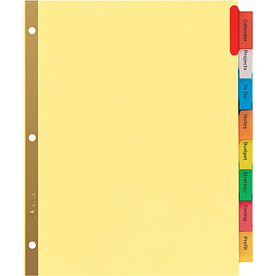 Avery Big Tab Insertable Dividers - Reinforced Gold Edge (AVE11111)