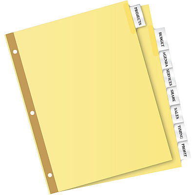 Avery Big Tab Insertable Dividers - Reinforced Gold Edge (AVE11112)