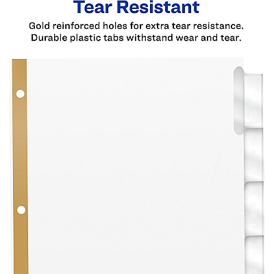 Avery Big Tab Insertable Dividers - Reinforced Gold Edge (AVE11122)