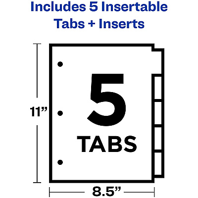 Avery Big Tab Insertable Dividers - Reinforced Gold Edge (AVE11122)