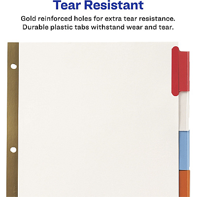 Avery Big Tab Insertable Dividers - Reinforced Gold Edge (AVE11123)