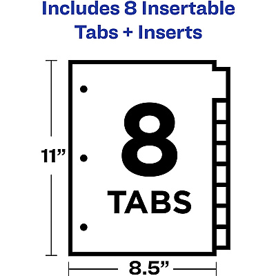 Avery Big Tab Insertable Dividers - Reinforced Gold Edge (AVE11123)