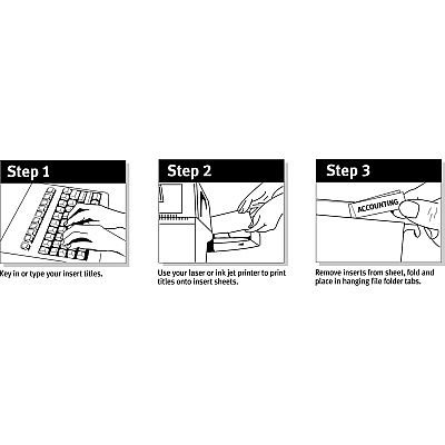 Avery Printable Tab Inserts for Hanging File Folders (AVE11136)