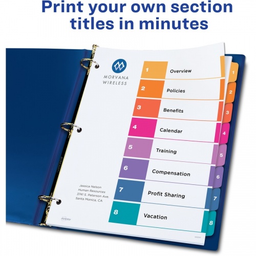 Avery Ready Index Custom TOC Binder Dividers (11186)