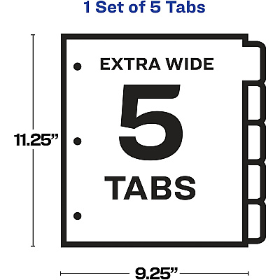 Avery Big Tab Extra-Wide Insertable Dividers (AVE11221)
