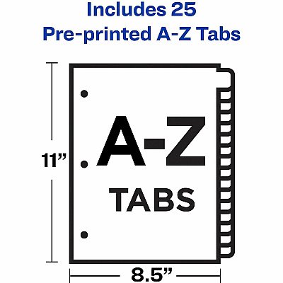 Avery Laminated Dividers - Gold Reinforced (AVE11306)