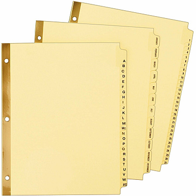 Avery Laminated Dividers - Gold Reinforced (AVE11306)