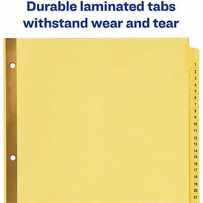 Avery Laminated Dividers - Gold Reinforced (AVE11308)