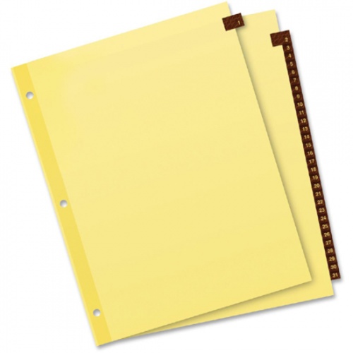 Avery Preprinted Tab Dividers - Clear Reinforced Edge (11327)