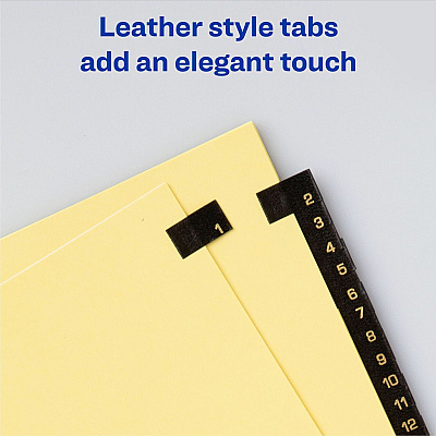 Avery Preprinted Tab Dividers - Gold Reinforced Edge (AVE11352)