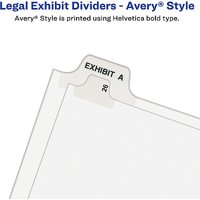 Avery Premium Collated Legal Exhibit Dividers with Table of Contents Tab - Avery Style (AVE11372)