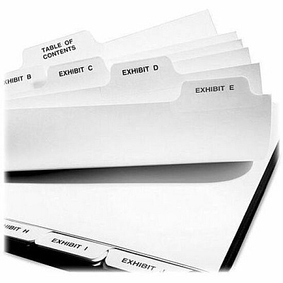 Avery Premium Collated Legal Exhibit Dividers with Table of Contents Tab - Avery Style (AVE11376)