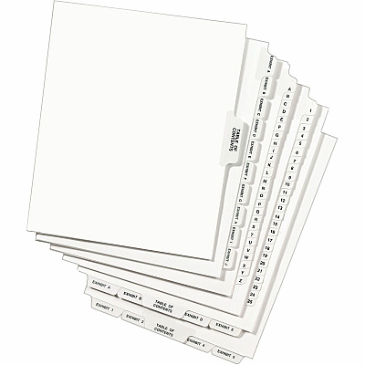 Avery Premium Collated Legal Exhibit Dividers with Table of Contents Tab - Avery Style (AVE11378)