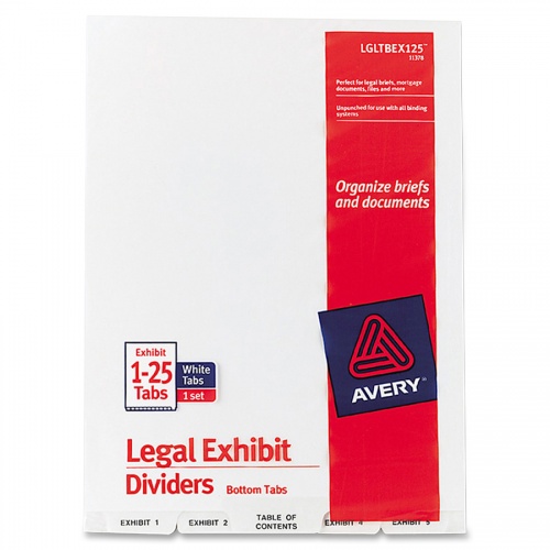 Avery Premium Collated Legal Exhibit Dividers with Table of Contents Tab - Avery Style (11378)