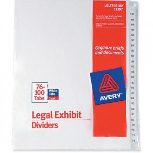 Avery Premium Collated Legal Exhibit Dividers with Table of Contents Tab - Avery Style (11397)
