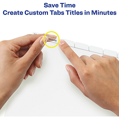 Avery Print & Apply Clear Label Dividers - Index Maker Easy Peel Printable Labels (AVE11422)