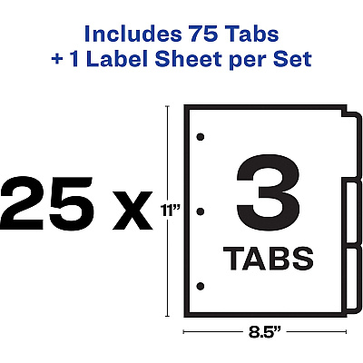 Avery Print & Apply Clear Label Dividers - Index Maker Easy Apply Label Strip (AVE11445)