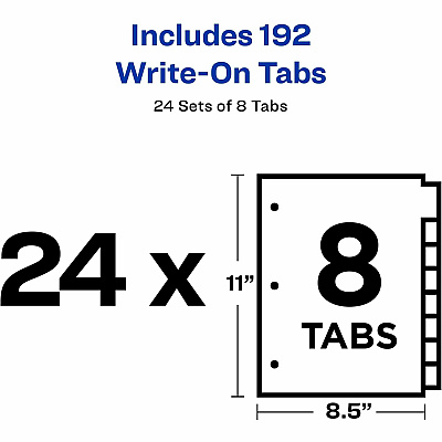 Avery Plain Tab Write-On Dividers (AVE11507)