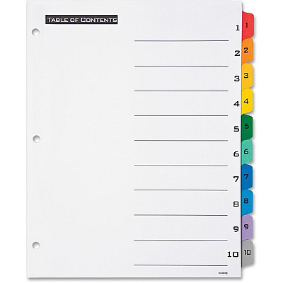 Avery Table 'N Tabs Numeric Dividers (AVE11671)