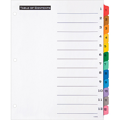 Avery Table 'N Tabs Numeric Dividers (AVE11673)