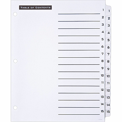Avery Table 'N Tabs Numeric Dividers (AVE11674)